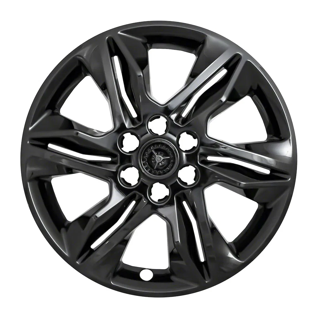 IWCIMP438BLK – COAST2COAST Wheel Skin, 18 Inch 6 Split Spokes Snap-On/Center Retention Painted Gloss Black ABS Plasti...